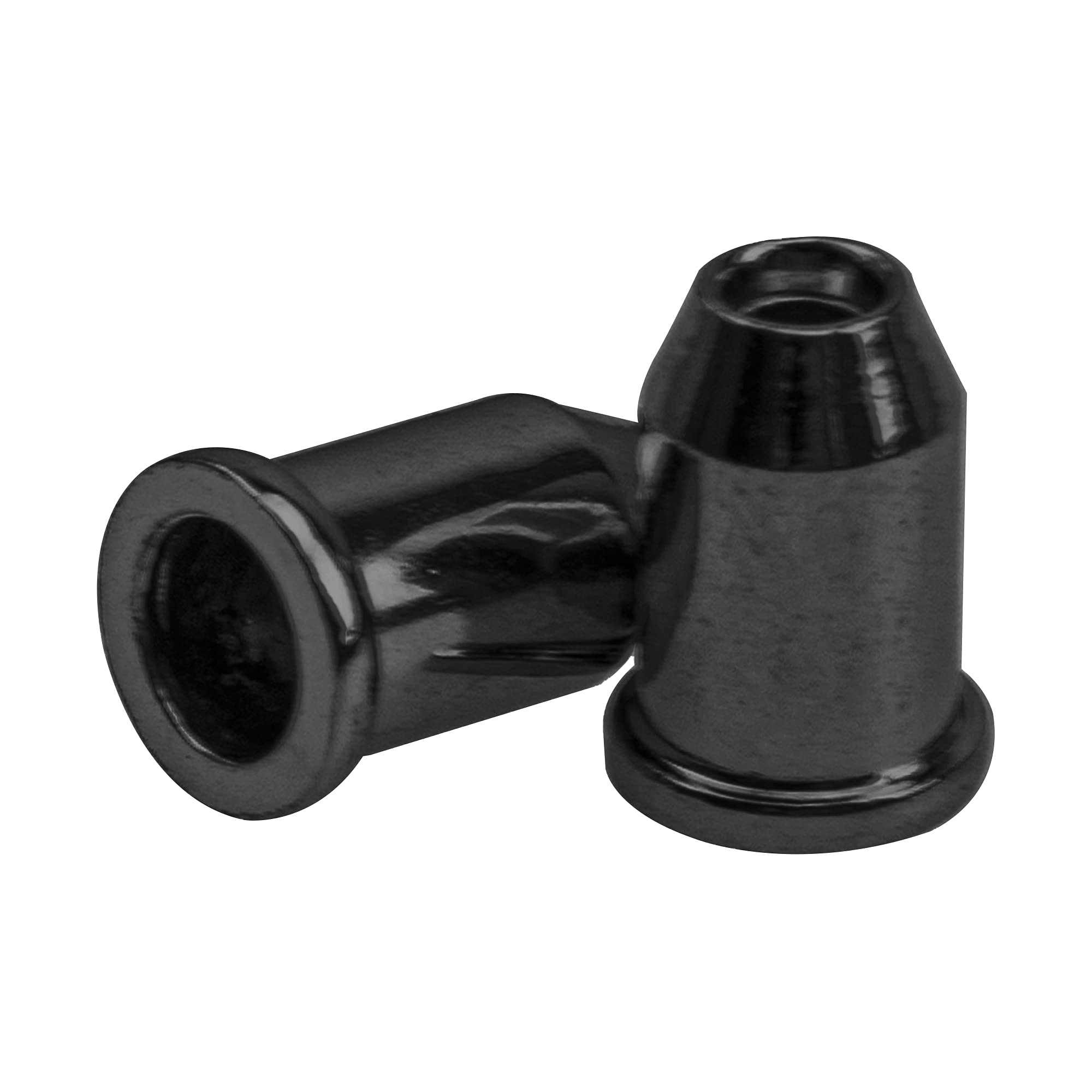 36Pcs Yootones Metal Guitar Ferrules Through-Body String Mounting Ferrules Compatible with Guitar Replacement (Black)